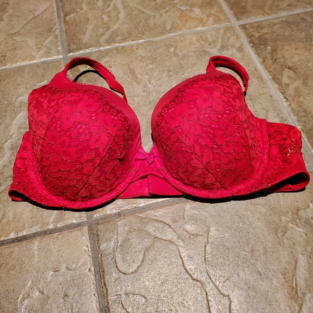 Victoria's Secret Red Lace Push-Up Bra